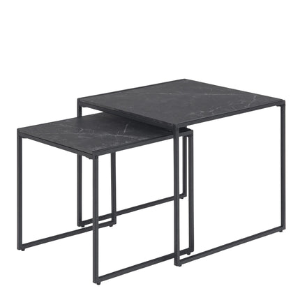 Infinity - Nest of Tables in Black Matt Set of 2