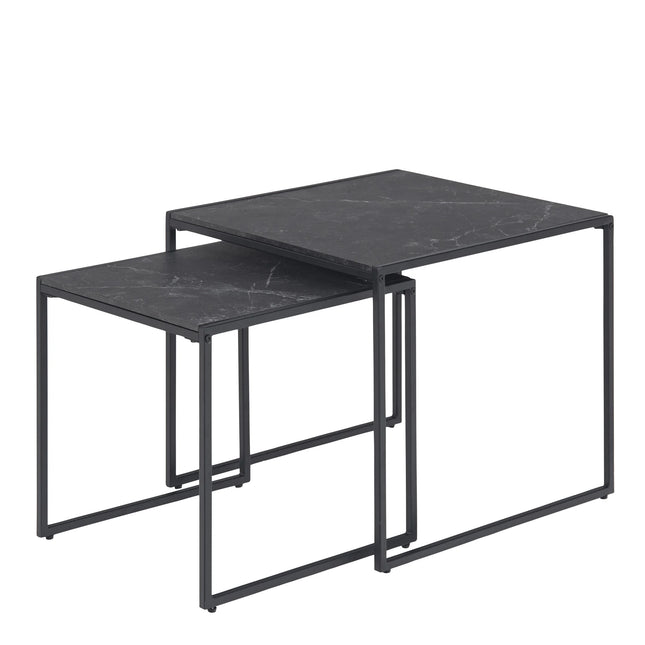 Infinity - Nest of Tables in Black Matt Set of 2
