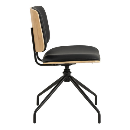 Owen Swivel Dining Chairs Matt Black Set of 2 | Stylish Comfort