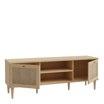 Calasetta - 2 Door 2 Shelf TV Unit in Rattan