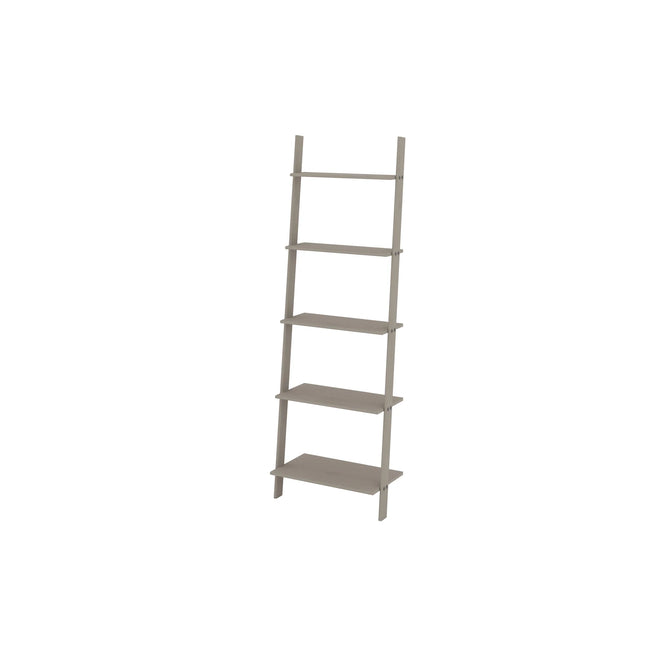 Corona Grey - Ladder Bookcase - 5 Shelf Wax Pine
