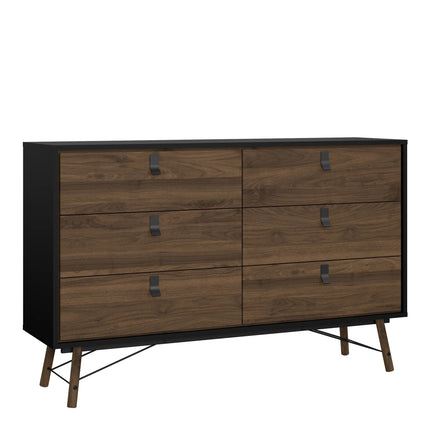 Ry Wide Chest of Drawers 6 Drawers Laminate 150cm