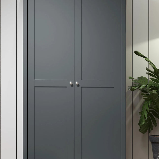 Como - Wardrobe - 2 Door Blue Panelled