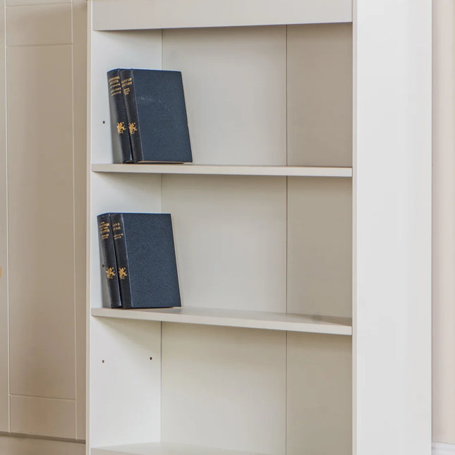 Colorado - Bookcase - 3 Shelf Soft White & Oak Effect Top