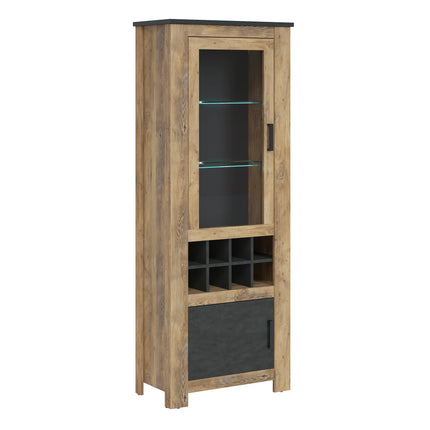 Rapallo - 2 Door Display Cabinet with Wine Rack