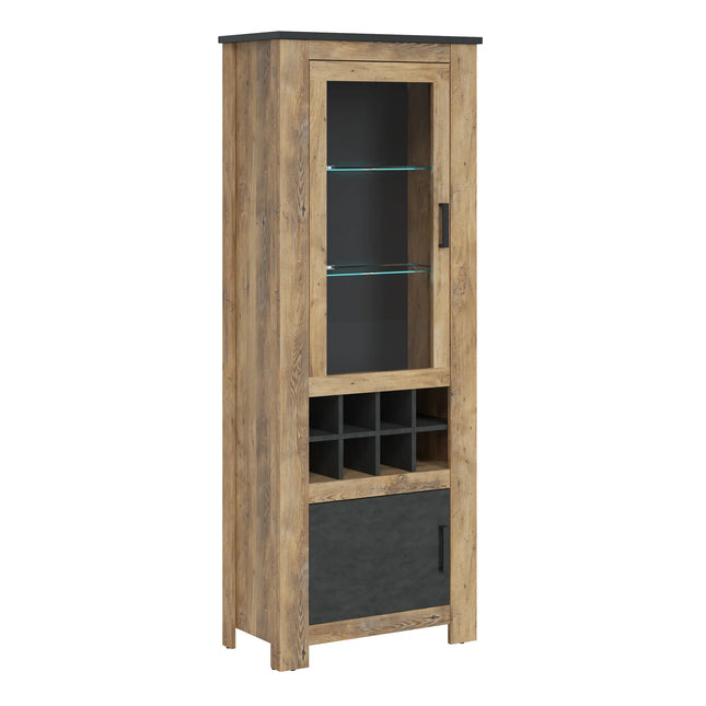 Rapallo - 2 Door Display Cabinet with Wine Rack