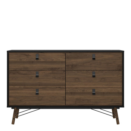 Ry Wide Chest of Drawers 6 Drawers Laminate 150cm