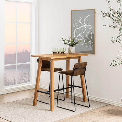 Chara Bar Table in Oak with Scandinavian Design