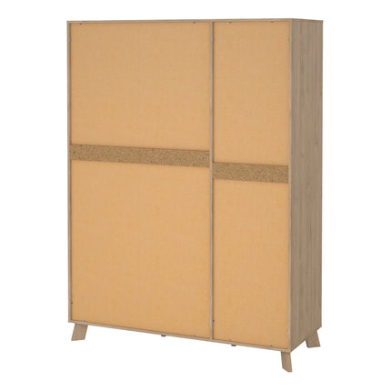 Ikast - Wardrobe 3 Doors and 2 Drawers with Mirror