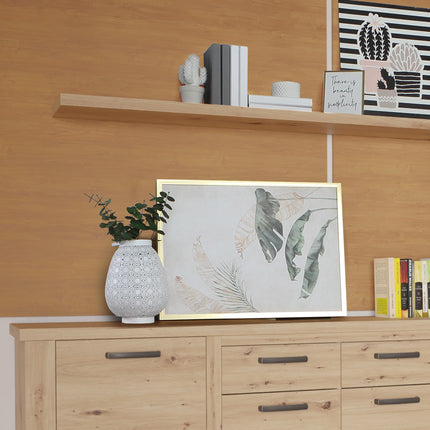 Corona Wall Shelf 1 Shelf Oak Effect Rustic 200cm