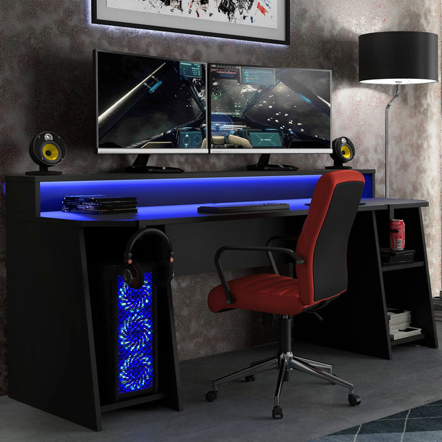 Tezaur - Gaming Desk with LED 200cm