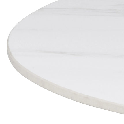 Malta Round Bar Table in Ceramic White – Stylish Compact Design