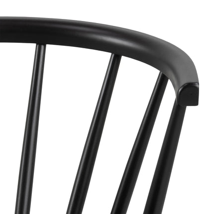 Christo Oak Dining Table with 6 Ida Black Dining Chairs Set