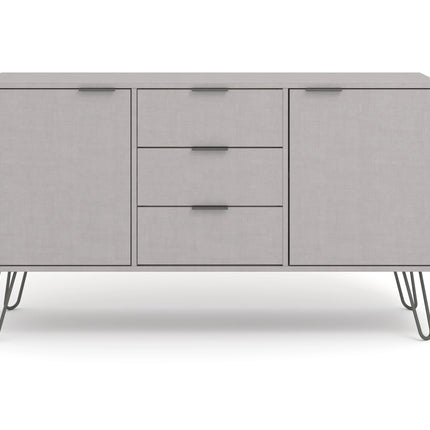 Augusta - Sideboard - 2 Door 3 Drawer Grey & Hairpin Legs