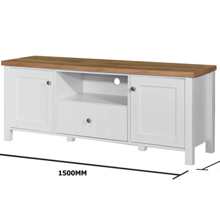 Astbury - TV Unit - 2 Doors & 1 Drawer - White