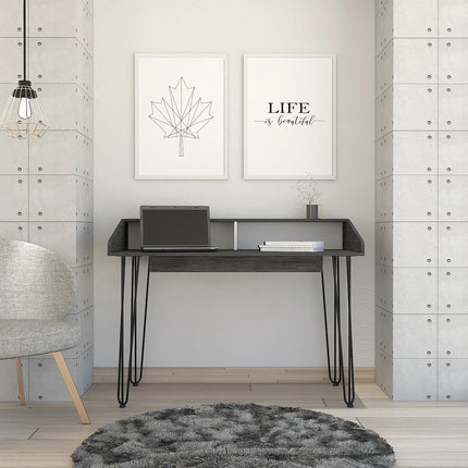 Dallas - Desk - 1 Drawer with Hairpin Legs