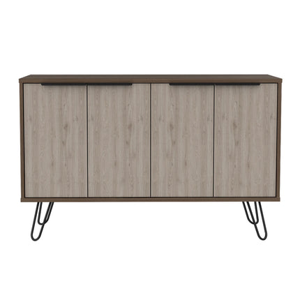 Nevada - Sideboard - 4 Door Smoked Oak & Hairpin Legs