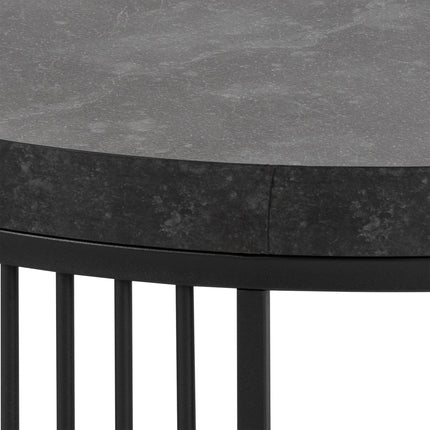 Strington Round Coffee Table in Matt Black – Scandinavian Design